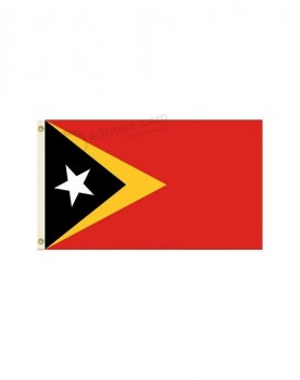 timor-leste (timor oriental) bandera de poliéster 3x5