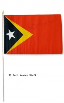 Chine fournisseur personnalisé de haute qualité Timor Leste Pays Bâton Drapeau 30
