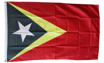 Timor-Leste (Timor oriental) - 3'X5' Drapeau en polyester de haute qualité