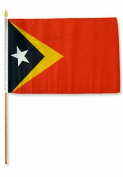 Oost-timor (timor leste) stokvlag houtpersoneel met hoge kwaliteit