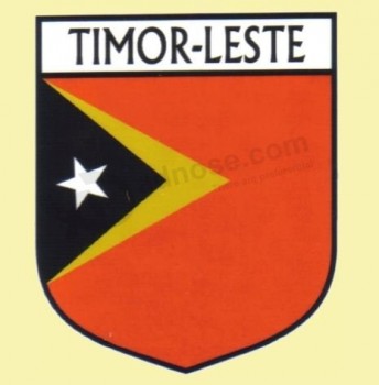 Timor-Leste drapeau pays drapeau Timor-Leste autocollants lot de 3