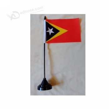 impresión de seda 68d poliéster timor-leste bandera de mesa del país