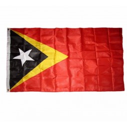 Polyester-Seidendruck, der Timor-Leste-Staatsflagge alle Größenland-Gewohnheitsflagge hängt
