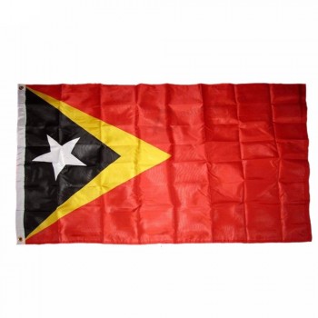 Stoter haute qualité 3x5 FT Timor-Leste drapeau avec œillets en laiton polyester drapeau du pays