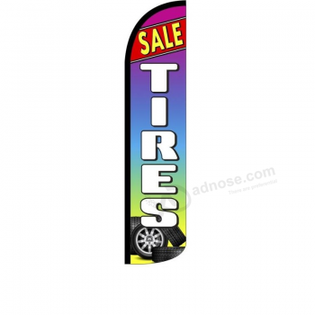 venta al por mayor de neumáticos de venta personalizada (multicolor) bandera de plumas