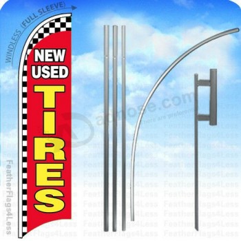 Windless Swooper Feather Banner Sign Flag 15' Kit - Tires RB