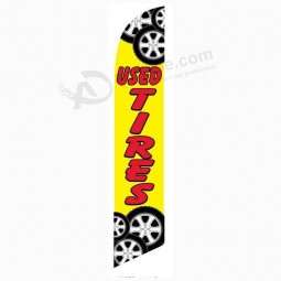 Manufacturers custom high quality Used Tires Feather Flag