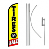 Vente de pneus (rouge et jaune) Windless Banner Flag & Pole Kit