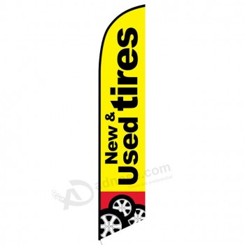 New And Used Tires Feather Flag