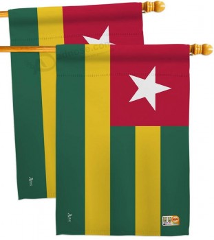 世界国籍印象多哥国旗装饰垂直28“ x 40” 2 pcs房子包