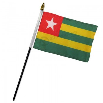 Qualitätsstandard-Flaggen Ein Dutzend Togo-Stick-Flaggen, 4 x 6 