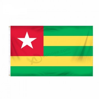 西アフリカ100％ポリエステルトーゴ国旗