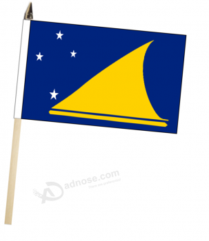 Nouvelle-Zélande Tokelau Grand drapeau agitant la main avec haute qualité
