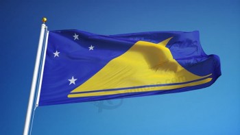 Bandeira de tokelau acenando em lento vídeo stock