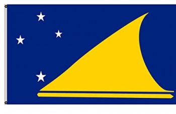 Le drapeau des Tokelau est imprimé sur un tissu 100 % polyester de qualité supérieure avec un en-tête en nylon robuste