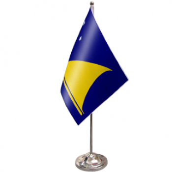 Bandera de mesa de tokelau de alta calidad con base de matel