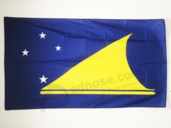 FLAG Tokelau Flag 3' x 5' for a Pole - New Zealand Flags 90 x 150 cm - Banner 3x5 ft with Hole