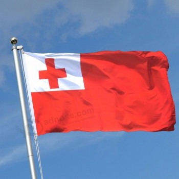 Customized outdoor flying 100% polyester 3*5ft Tonga  national flags with different sizes