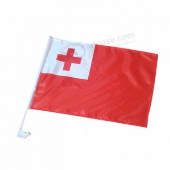Drapeau de fenêtre de voiture nationale Tonga en polyester personnalisé