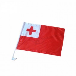 kundengebundene 12 * 18inch tonga Autofensterflagge mit dem doppelten seitlichen Nähen