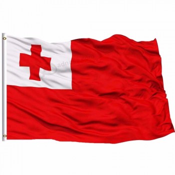 2019 tonga flag 3x5 FT 90x150cm banner 100d poliéster bandera personalizada arandela de metal