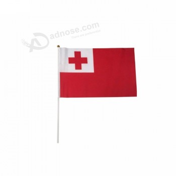 Custom outdoor promotional mini Tonga hand waving flag