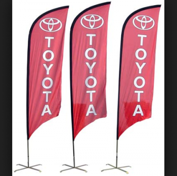 Promo Toyota logo advertising swooper flags custom