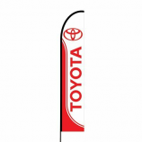 geprinte zakelijke reclame toyota polyester swooper vlag