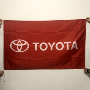 bandeira de publicidade de logotipo de toyota de poliéster bandeira de publicidade de toyota