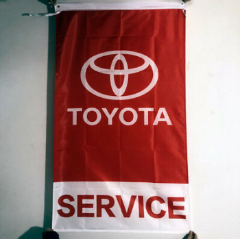 Magasin de voiture polyester Toyota drapeau Toyota bannière publicitaire