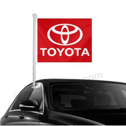 sublimation printing cheap custom car window Toyota logo flag