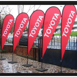 Teardrop Toyota Publicité Plume Signe Personnalisé