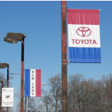 aangepaste afdrukken toyota straat paal banner voor reclame