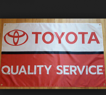 Toyota-Logoflagge Polyester Toyota-Werbungslogo-Fahnenflagge