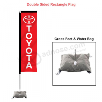 Toyota-Rechteckpfosten Swooperflaggen-Fahnengewohnheit
