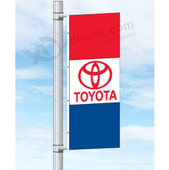 design personalizado toyota retângulo sinal toyota pole banner
