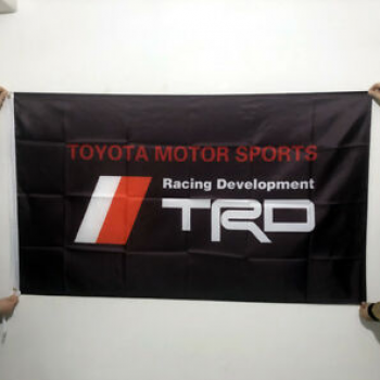 도요타 광고를위한 도요타 경주 용 차 기치 폴리 에스테 깃발