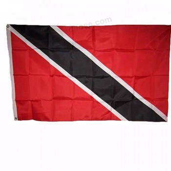 bandera de país de trinidad y tobago portátil plegable de impresión de seda