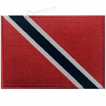 Trinidad und Tobago Flagge Maschine gestickt Patch Karibik Eisen auf annähen nationales Emblem, Abzeichen, Emblem, Jacke, Uniform, Hemden