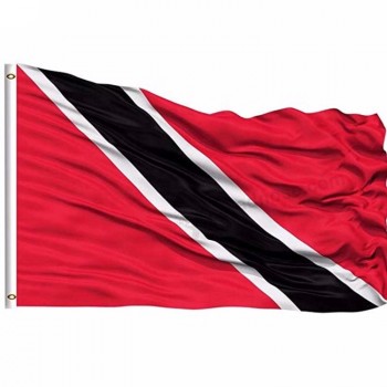 bandera de país de trinidad y tobago portátil plegable de impresión de seda