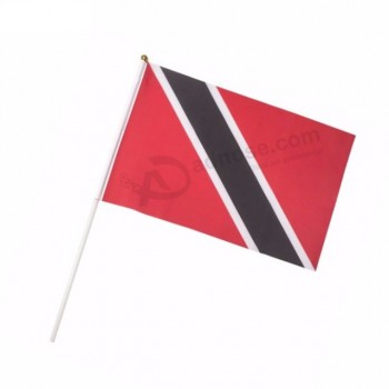 bandera barata al por mayor de la mano del poliéster Trinidad y Tobago