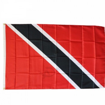 Polyester durable 3x5ft big Trinidad and Tobago flag with double stitching