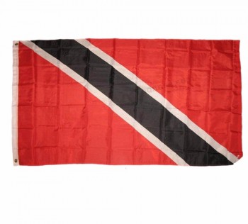 Bandera de trinidad y tobago de poliéster de 3 * 5 pies de la mejor calidad con dos ojales
