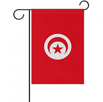 Drapeau de jardin décoratif Tunisie Cour polyester Drapeaux Tunisie