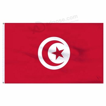 Открытый висит Тунис национальный флаг прочный флаг страны Тунис