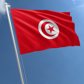 High quality polyester national flags of Tunisia