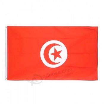 Bandera nacional de poliéster de alta calidad de Túnez