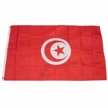 custom 100% polyester digitale print vlaggen uit Midden-Oosten Tunesië