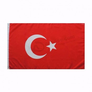 High quality cheap price polyester turkey flag 3x5 FT