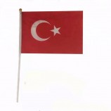 Turkey Hand Flag Promotion turkey Hand Held Flag with pole